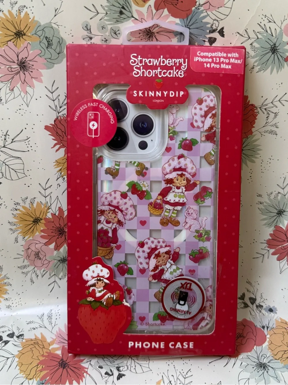 Strawberry Shortcake Pink Checkered iPhone Case by Skinnydip